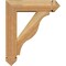 Ekena Millwork Funston Arts and Crafts Rough Sawn Bracket w/ Offset Brace, Western Red Cedar, 6"W x 20"D x 24"H BKT0604X20X24FST03RWR - alternate 4